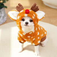 Adorable Reindeer Dog Sweater ? Festive Winter Wear