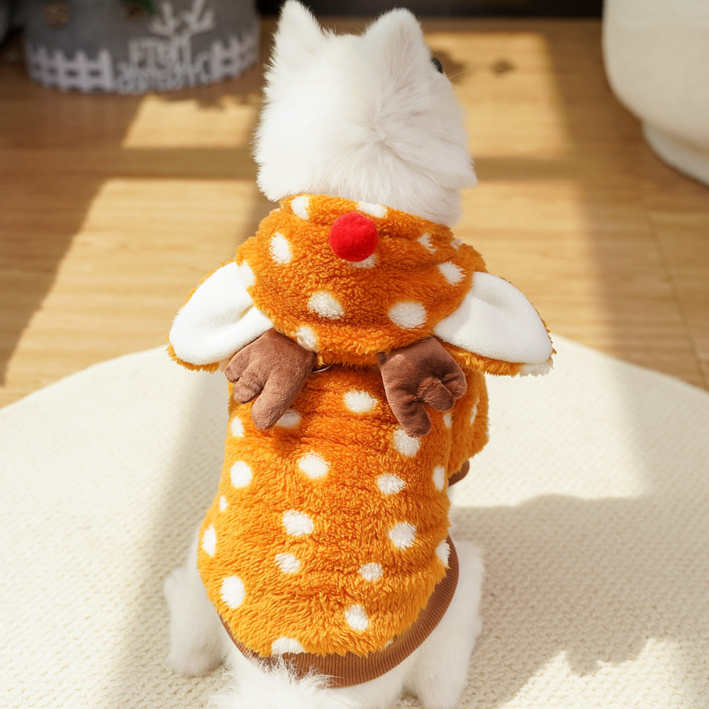 Adorable Reindeer Dog Sweater ? Festive Winter Wear