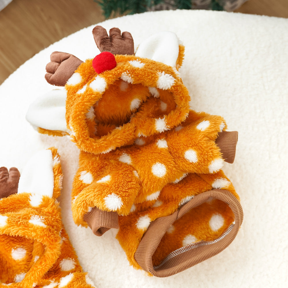 Adorable Reindeer Dog Sweater ? Festive Winter Wear